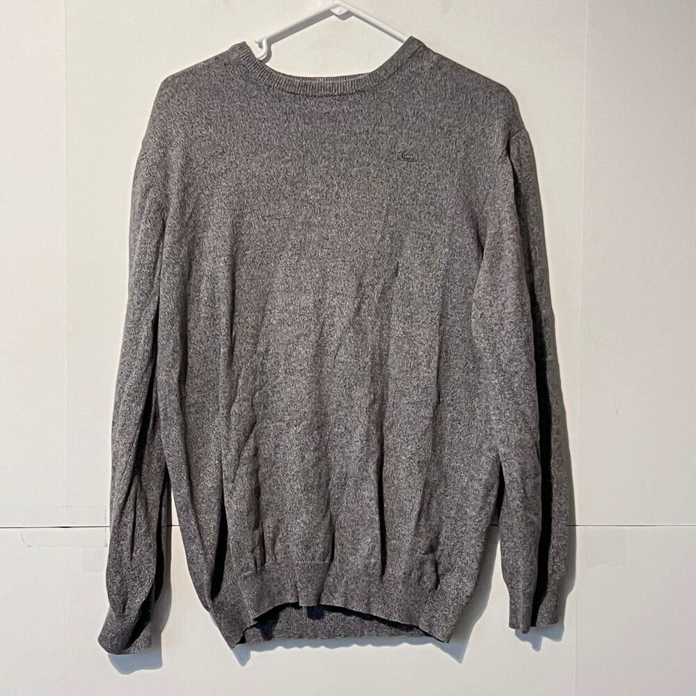 Quiksilver Mens/Womens Sweater Size XL Marled Grey Embroidered